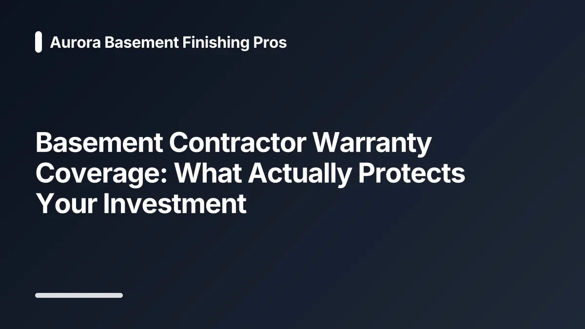 basement warranty coverage