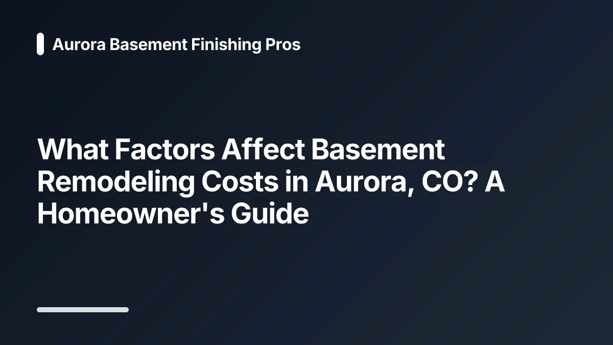 basement remodel cost factors