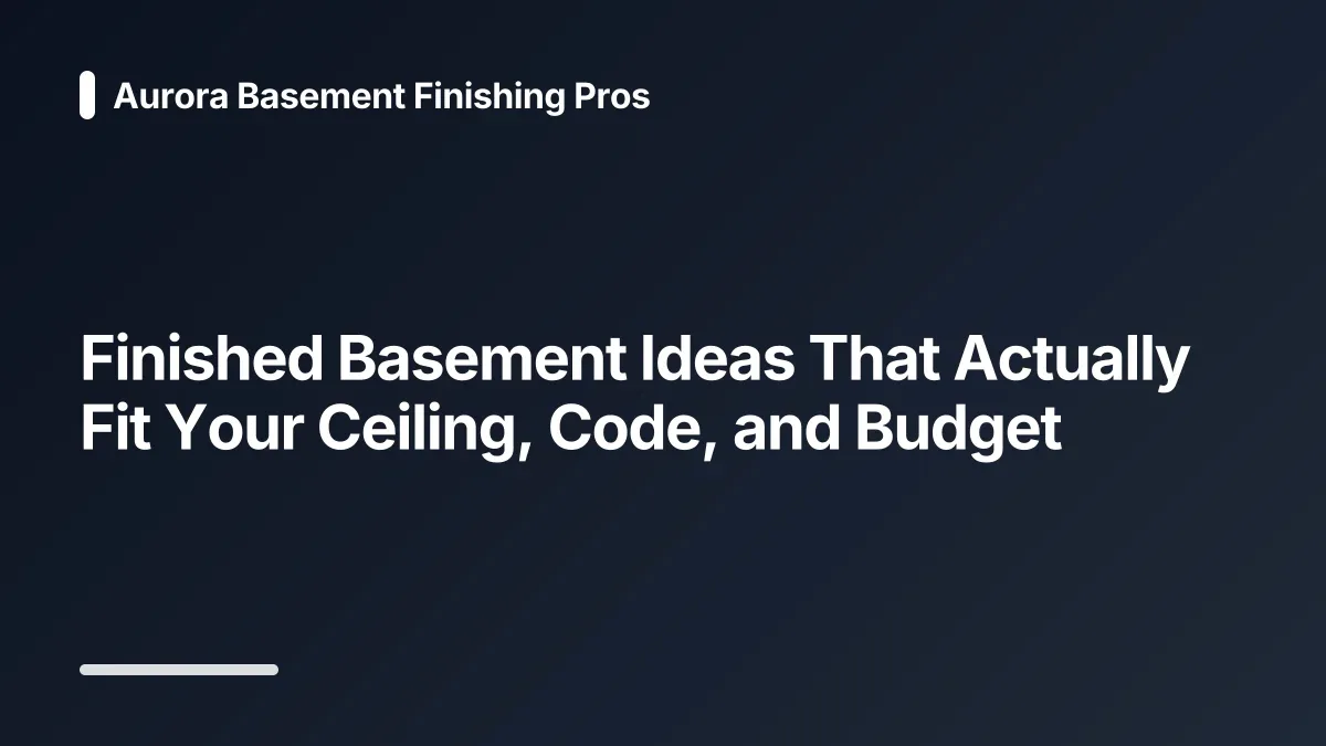finished basement ideas