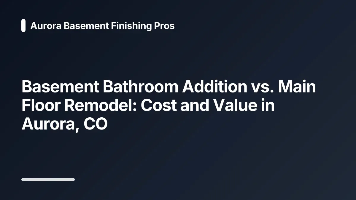 basement bathroom vs remodel
