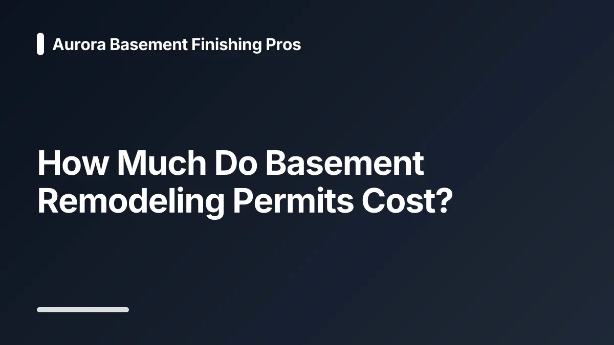 how much do basement remodeling permits cost